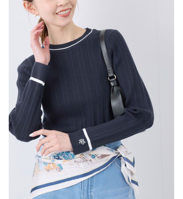 Rope&rsquo;Picnic「シルク混ワンポイントニットプルオーバー」|ニット・セーター|