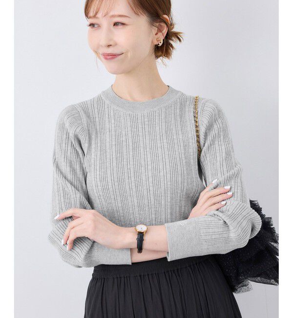Rope&rsquo;Picnic「シルク混ワンポイントニットプルオーバー」|ニット・セーター|