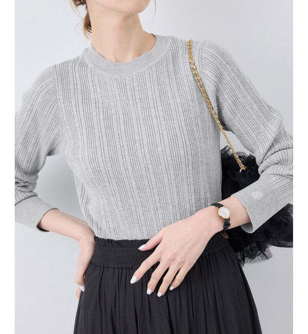 Rope&rsquo;Picnic「シルク混ワンポイントニットプルオーバー」|ニット・セーター|