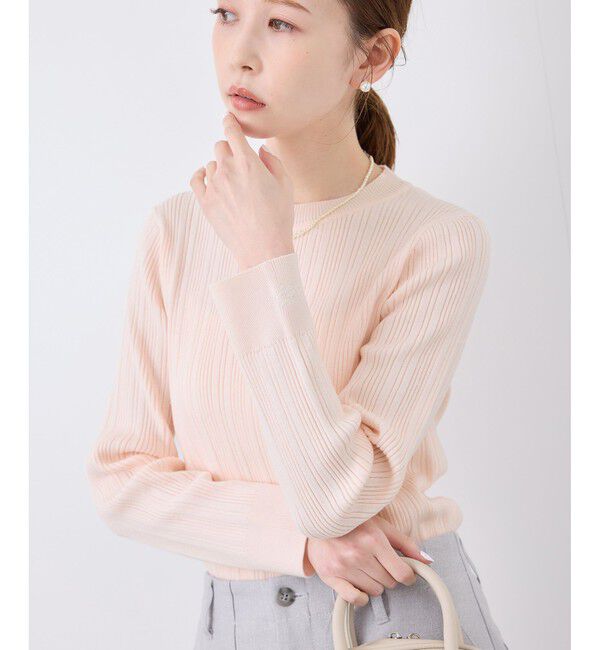 Rope&rsquo;Picnic「シルク混ワンポイントニットプルオーバー」|ニット・セーター|ピンク