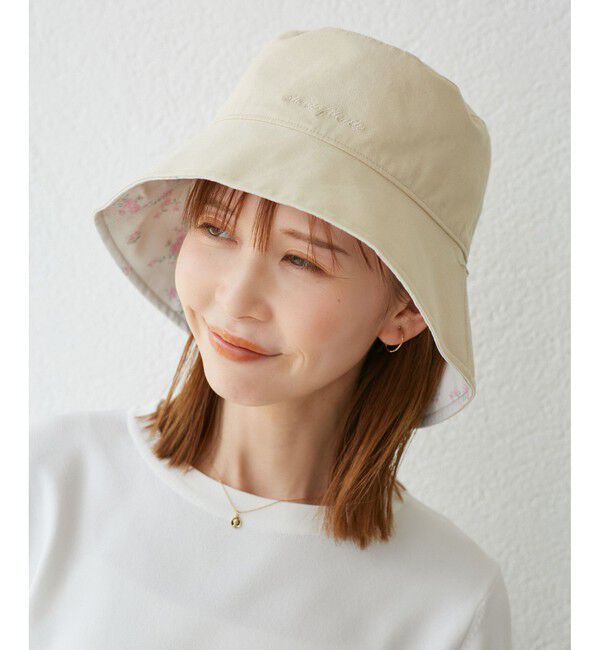 ROPE PICNIC PASSAGE「【UVカット・前後2WAY】マルチウェイフラワーリバーシブルハット」|ハット|
