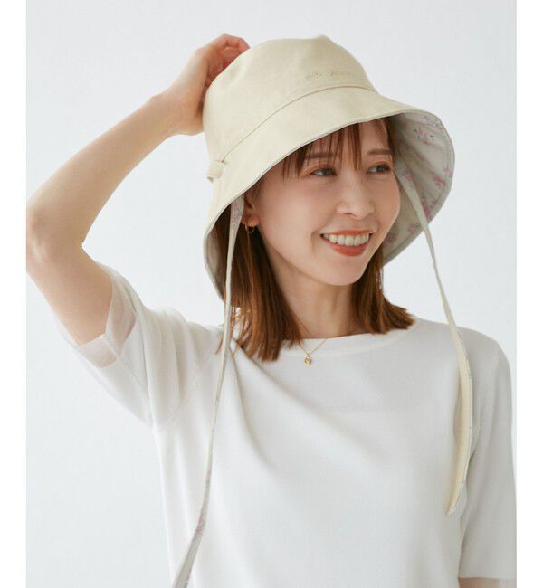 ROPE PICNIC PASSAGE「【UVカット・前後2WAY】マルチウェイフラワーリバーシブルハット」|ハット|