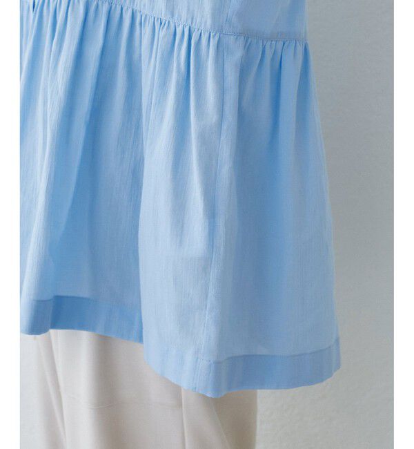 Rope&rsquo;Picnic「【接触冷感・通気性】お着軽シャツシリーズ/綿ボイルペプラムシャツ」|シャツ・ブラウス|