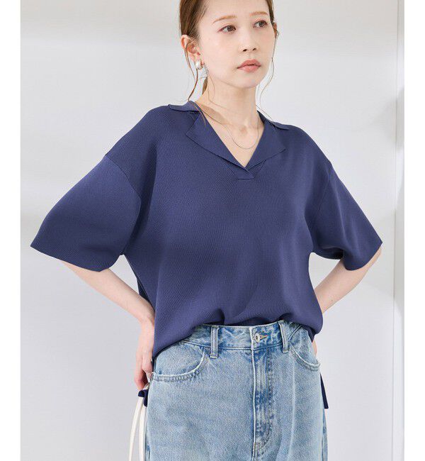 Rope&rsquo;Picnic「スキッパーサマーニットプルオーバー」|ニット・セーター|