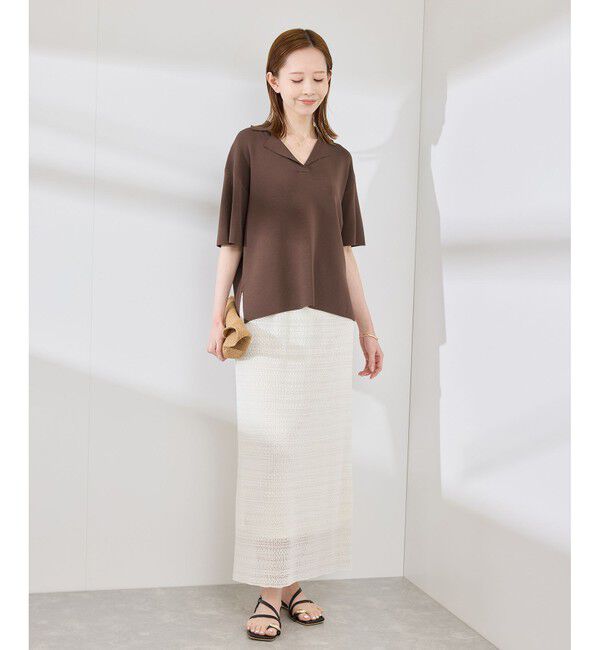 Rope&rsquo;Picnic「スキッパーサマーニットプルオーバー」|ニット・セーター|