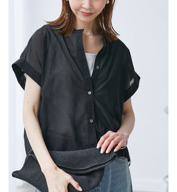 Rope&rsquo;Picnic「バルーンヘムシャツ」|シャツ・ブラウス|ブラック(01)