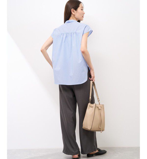 Rope&rsquo;Picnic「【防シワ】リボンフレンチスリーブシャツ」|シャツ・ブラウス|