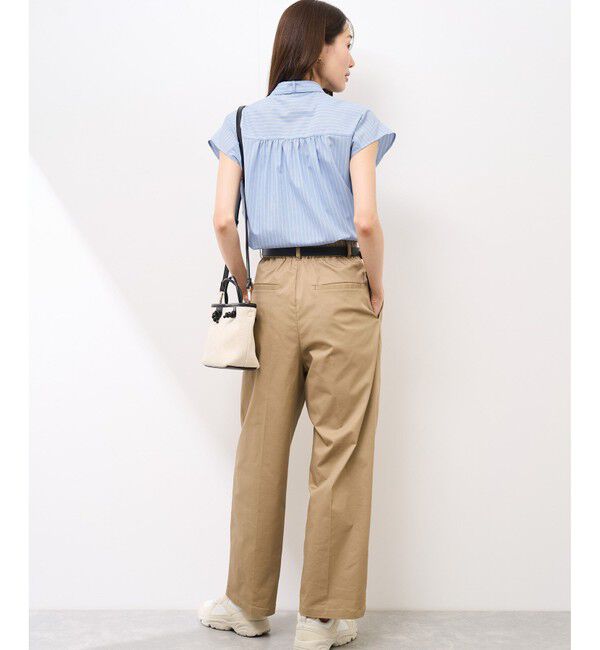 Rope&rsquo;Picnic「【防シワ】リボンフレンチスリーブシャツ」|シャツ・ブラウス|