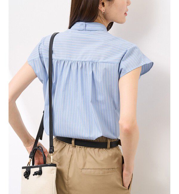 Rope&rsquo;Picnic「【防シワ】リボンフレンチスリーブシャツ」|シャツ・ブラウス|