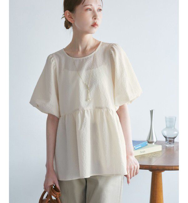 Rope&rsquo;Picnic「バルーンペプラムブラウス」|シャツ・ブラウス|