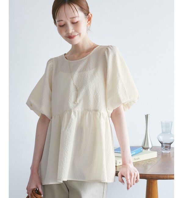 Rope&rsquo;Picnic「バルーンペプラムブラウス」|シャツ・ブラウス|