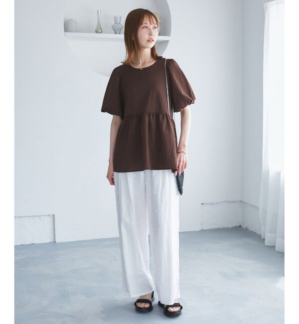 Rope&rsquo;Picnic「バルーンペプラムブラウス」|シャツ・ブラウス|