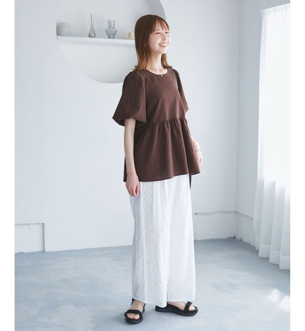 Rope&rsquo;Picnic「バルーンペプラムブラウス」|シャツ・ブラウス|