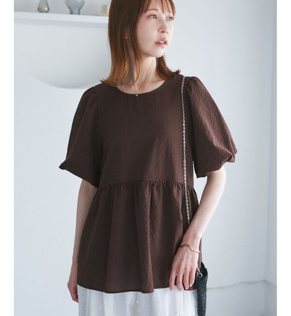 Rope&rsquo;Picnic「バルーンペプラムブラウス」|シャツ・ブラウス|