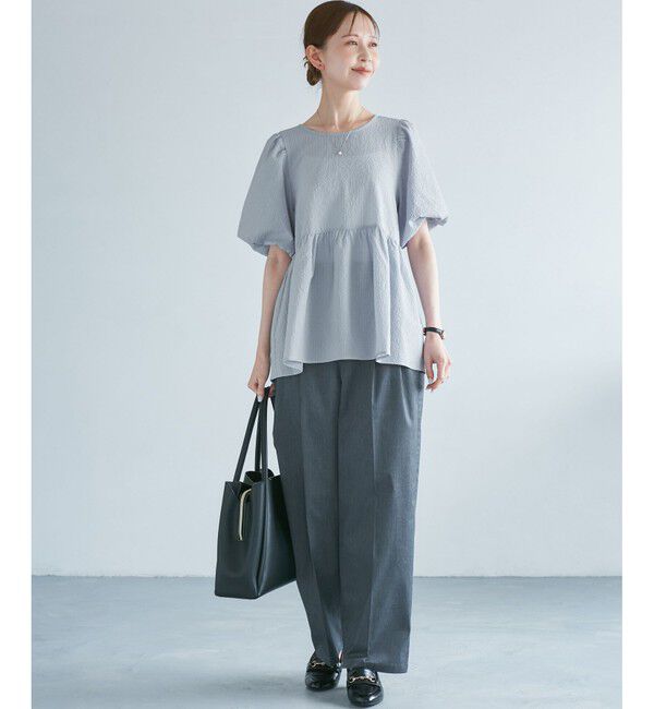 Rope&rsquo;Picnic「バルーンペプラムブラウス」|シャツ・ブラウス|