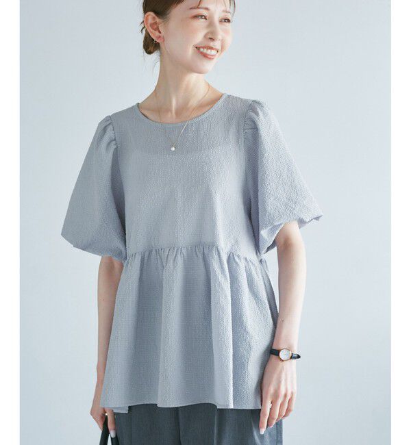 Rope&rsquo;Picnic「バルーンペプラムブラウス」|シャツ・ブラウス|