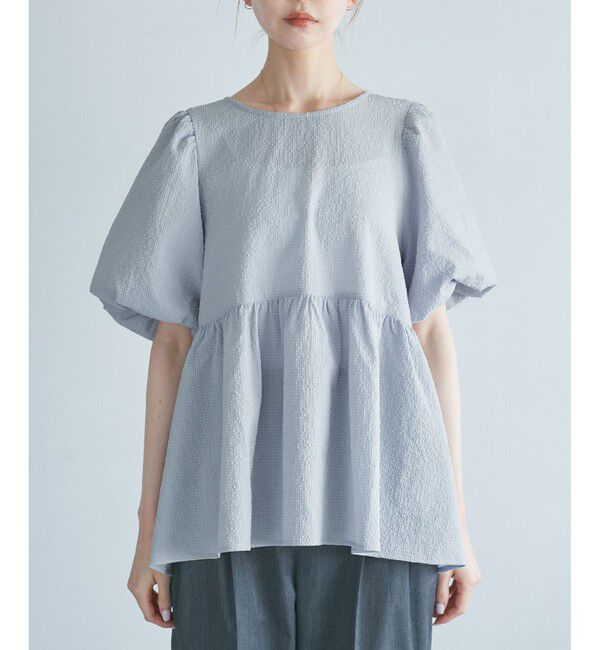 Rope&rsquo;Picnic「バルーンペプラムブラウス」|シャツ・ブラウス|