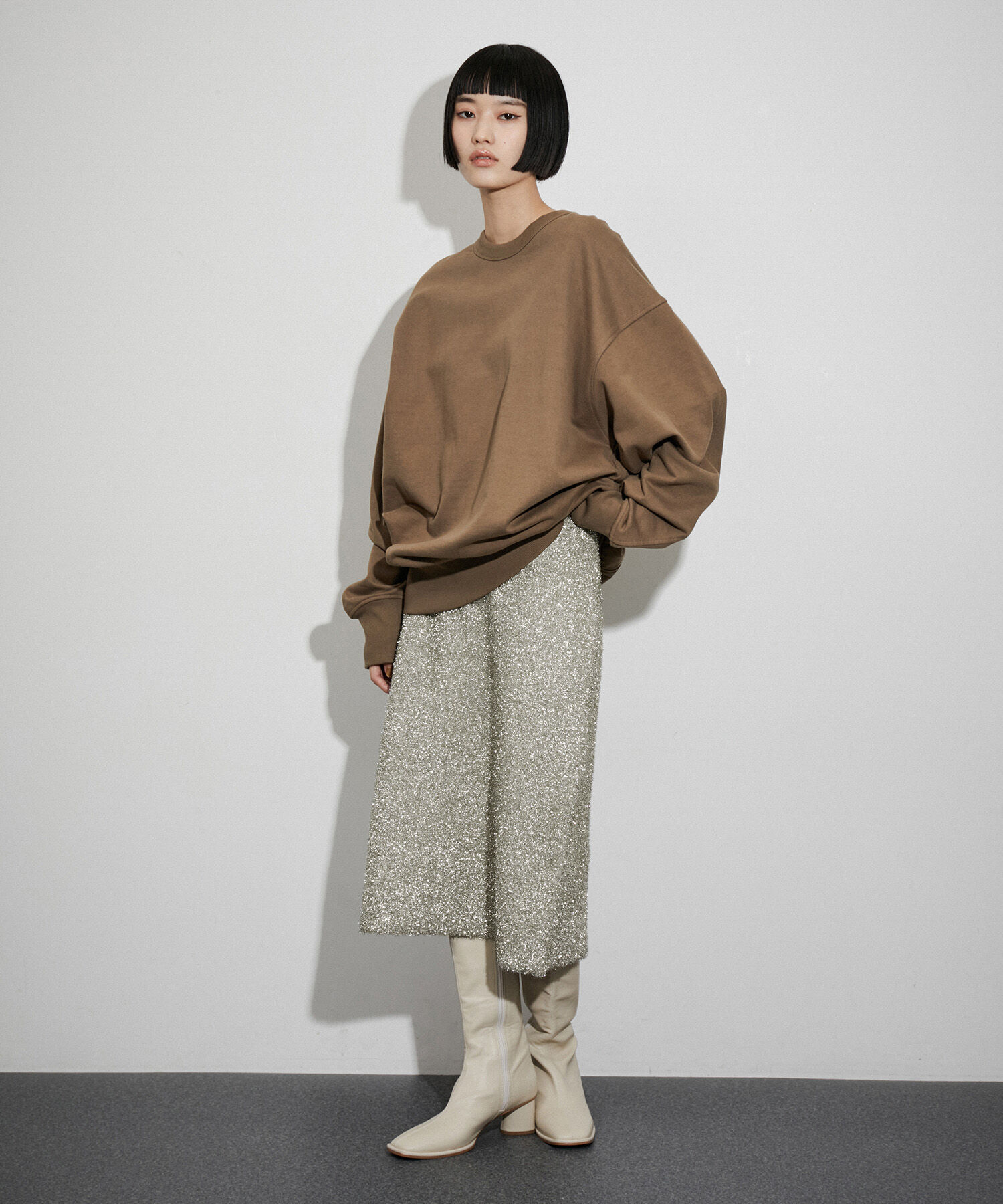 ADAM ET ROPE'「【venit for ADAM ET ROPE'】Metallic Shaggy Skirt」|スカート|