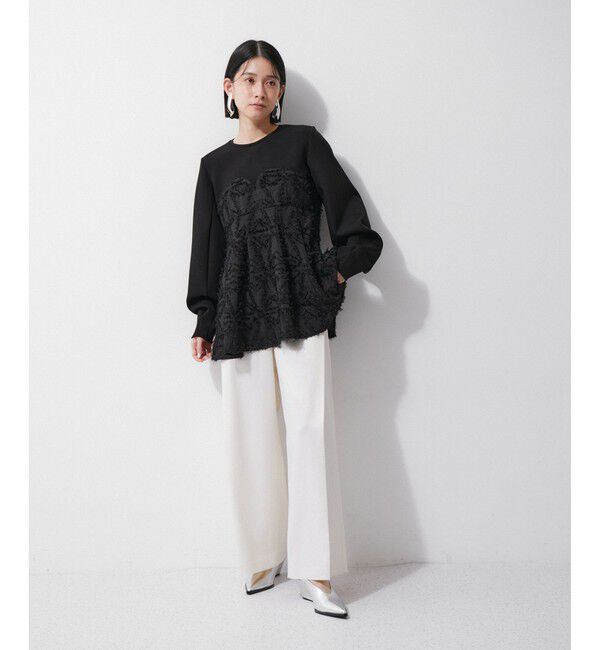 ADAM ET ROPE'「【追加】・【サステナブル】ジャカードビスチェコンビプルオーバー」|Tシャツ・カットソー|