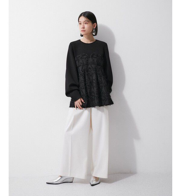 ADAM ET ROPE'「【追加】・【サステナブル】ジャカードビスチェコンビプルオーバー」|Tシャツ・カットソー|