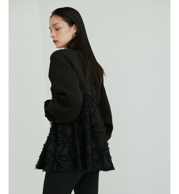 ADAM ET ROPE'「【追加】・【サステナブル】ジャカードビスチェコンビプルオーバー」|Tシャツ・カットソー|