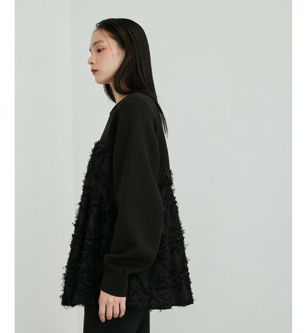 ADAM ET ROPE'「【追加】・【サステナブル】ジャカードビスチェコンビプルオーバー」|Tシャツ・カットソー|