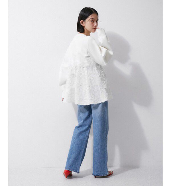 ADAM ET ROPE'「【追加】・【サステナブル】ジャカードビスチェコンビプルオーバー」|Tシャツ・カットソー|