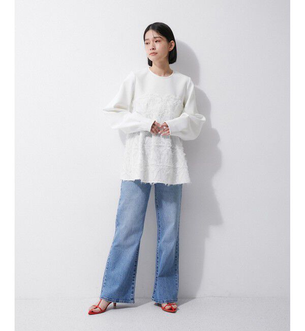 ADAM ET ROPE'「【追加】・【サステナブル】ジャカードビスチェコンビプルオーバー」|Tシャツ・カットソー|