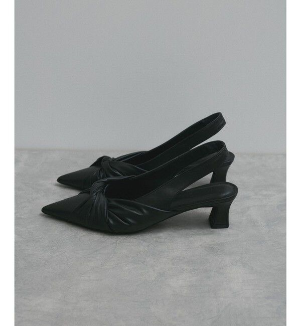 ADAM ET ROPE'「リボンバックストラップパンプス」|パンプス|クロメイン
