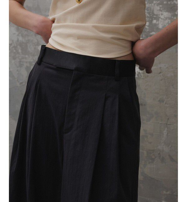 ADAM ET ROPE'「【EMOELLE】バイカラーベルトドレスパンツ」|チノ|