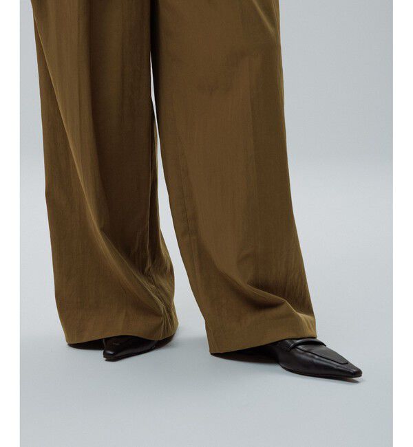 ADAM ET ROPE'「【EMOELLE】バイカラーベルトドレスパンツ」|チノ|