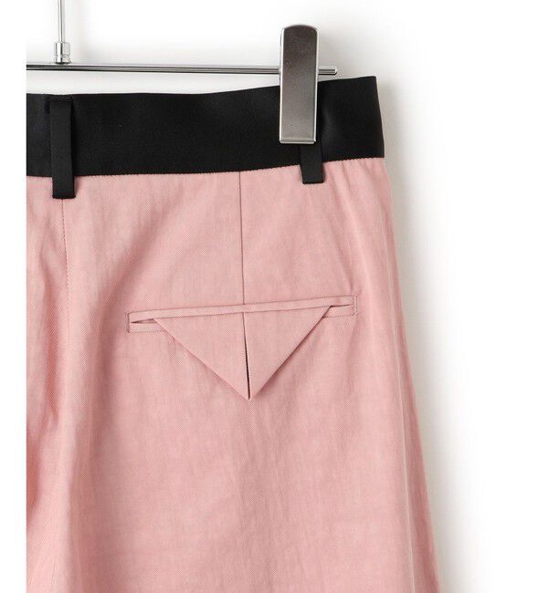 ADAM ET ROPE'「【EMOELLE】バイカラーベルトドレスパンツ」|チノ|