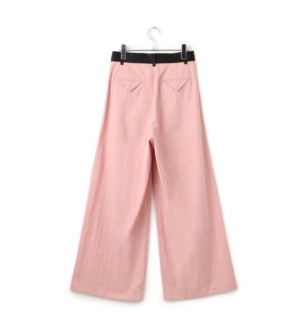 ADAM ET ROPE'「【EMOELLE】バイカラーベルトドレスパンツ」|チノ|