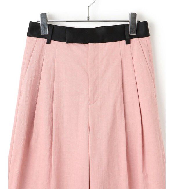 ADAM ET ROPE'「【EMOELLE】バイカラーベルトドレスパンツ」|チノ|