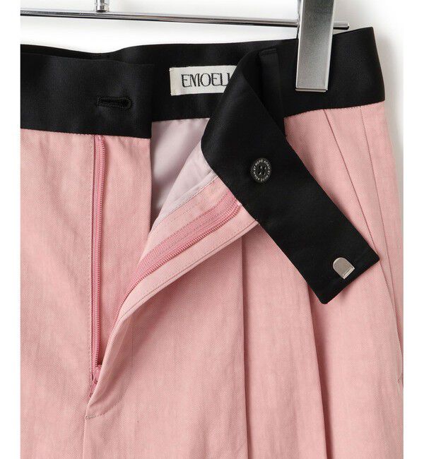 ADAM ET ROPE'「【EMOELLE】バイカラーベルトドレスパンツ」|チノ|