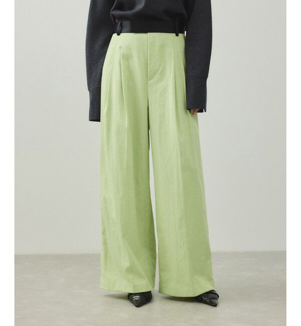 ADAM ET ROPE'「【EMOELLE】バイカラーベルトドレスパンツ」|チノ|