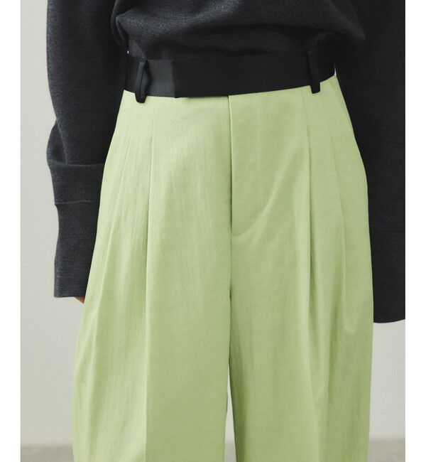 ADAM ET ROPE'「【EMOELLE】バイカラーベルトドレスパンツ」|チノ|