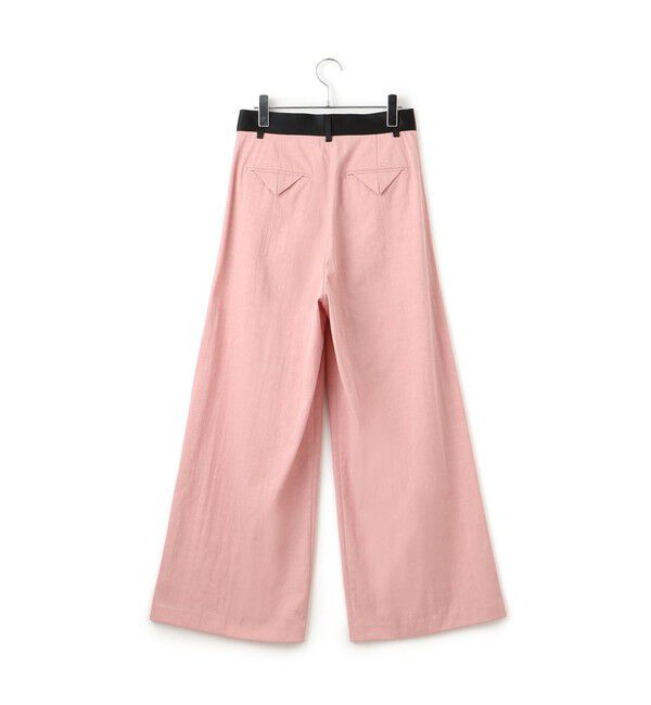 ADAM ET ROPE'「【EMOELLE】バイカラーベルトドレスパンツ」|チノ|