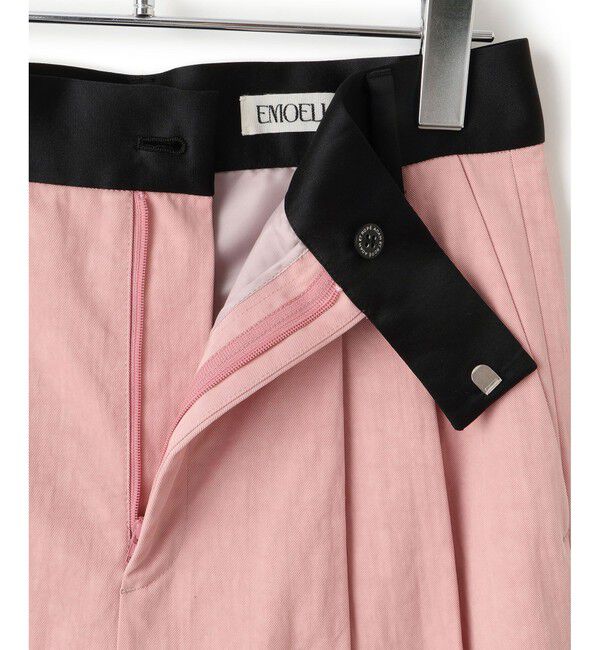 ADAM ET ROPE'「【EMOELLE】バイカラーベルトドレスパンツ」|チノ|