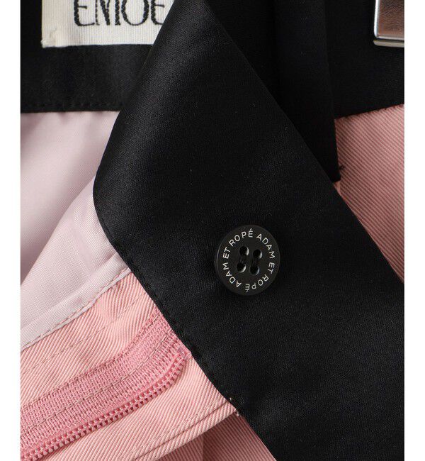 ADAM ET ROPE'「【EMOELLE】バイカラーベルトドレスパンツ」|チノ|