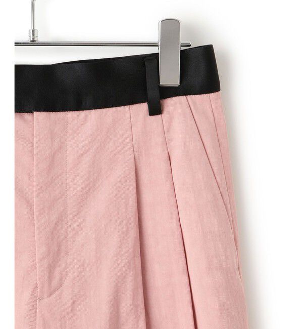 ADAM ET ROPE'「【EMOELLE】バイカラーベルトドレスパンツ」|チノ|