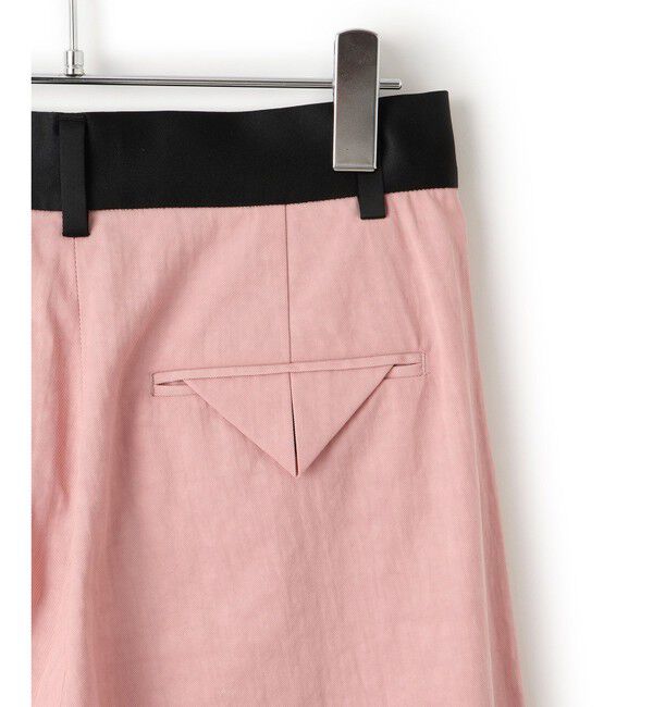 ADAM ET ROPE'「【EMOELLE】バイカラーベルトドレスパンツ」|チノ|