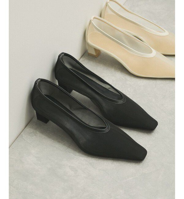 ADAM ET ROPE'「シアーパンプス」|パンプス|ブラック(01)