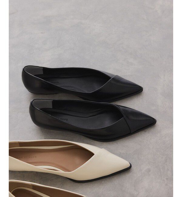 ADAM ET ROPE'「ポインテッドトゥフラットパンプス」|パンプス|