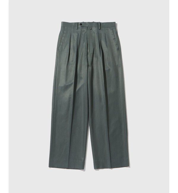 ADAM ET ROPE'「キュプラコットン　ツープリーツスラックス」|スラックス|