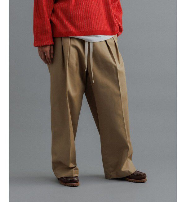 ADAM ET ROPE'「【WEB限定】2タック ワイドルーズ ドカンパンツ / バリエーション バギーパンツ / チノ / ユニセックス」|チノ|