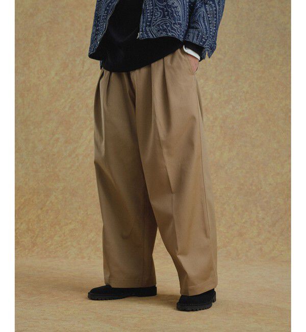ADAM ET ROPE'「【WEB限定】2タック ワイドルーズ ドカンパンツ / バリエーション バギーパンツ / チノ / ユニセックス」|チノ|