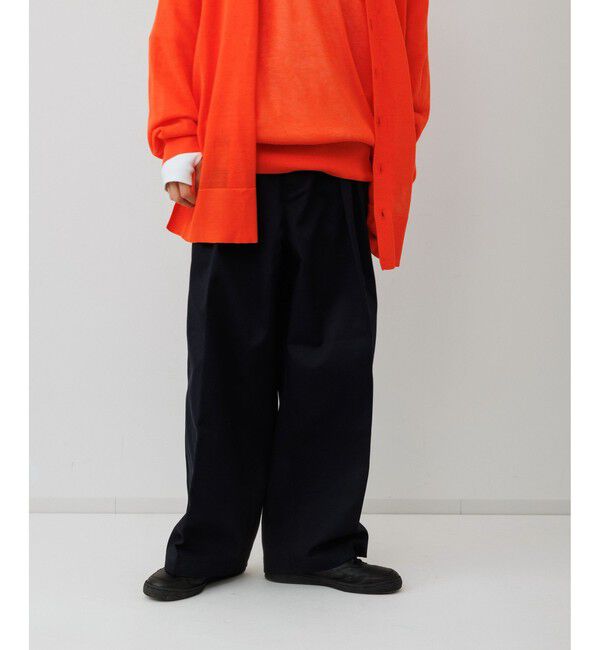 ADAM ET ROPE'「【WEB限定】2タック ワイドルーズ ドカンパンツ / バリエーション バギーパンツ / チノ / ユニセックス」|チノ|