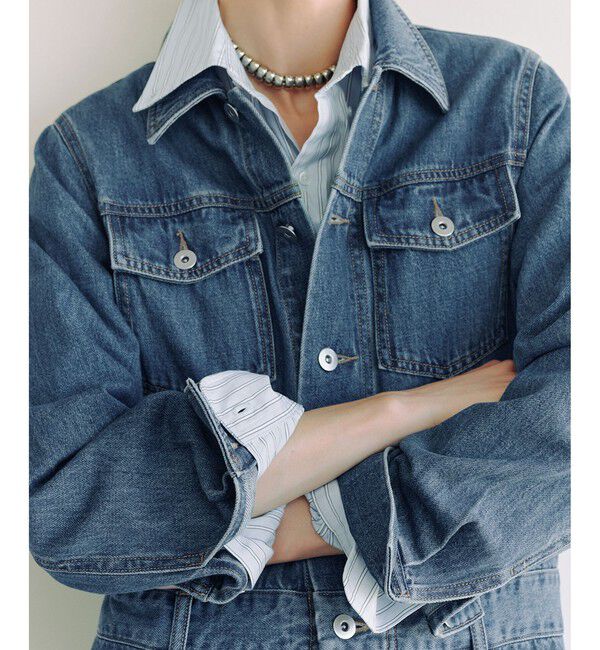 ADAM ET ROPE'「ベンツスリットデニムワンピース」|ワンピース|