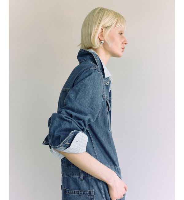 ADAM ET ROPE'「ベンツスリットデニムワンピース」|ワンピース|